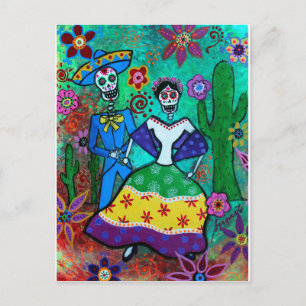 MEXICAN COUPLE DANCING POSTCARD