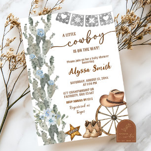 Mexican Cowboy is on the way Baby Shower Invitation