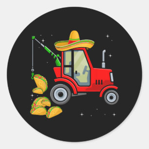 Mexican Crane Tacos Boys Cinco De Mayo Fiesta Kids Classic Round Sticker