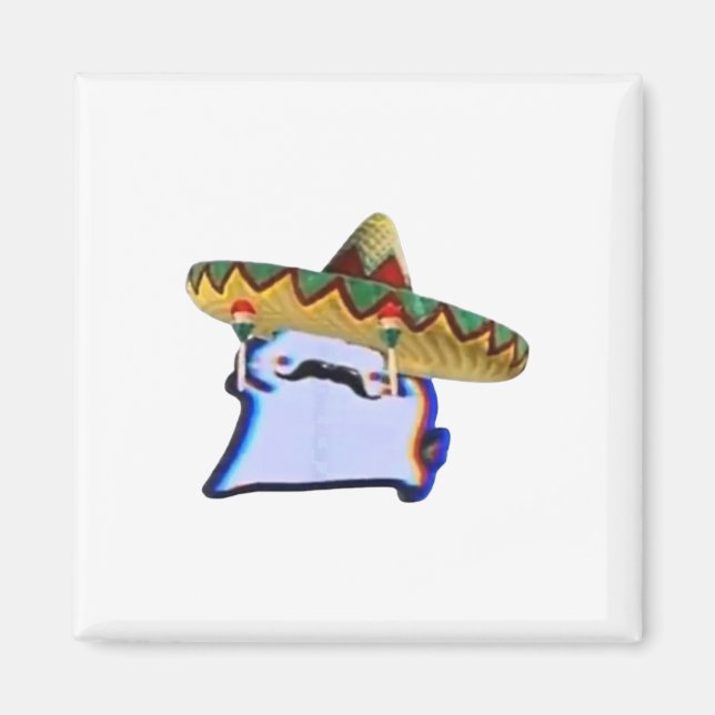 Mexican Crumb Cat Cuptoast Funny Dancing Meme  Magnet (Front)