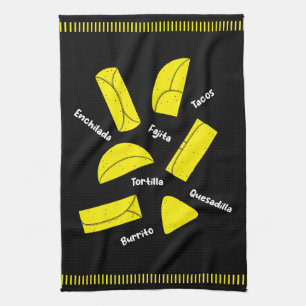Mexican Cuisine Burrito Fajita Enchilada Kitchen Towel