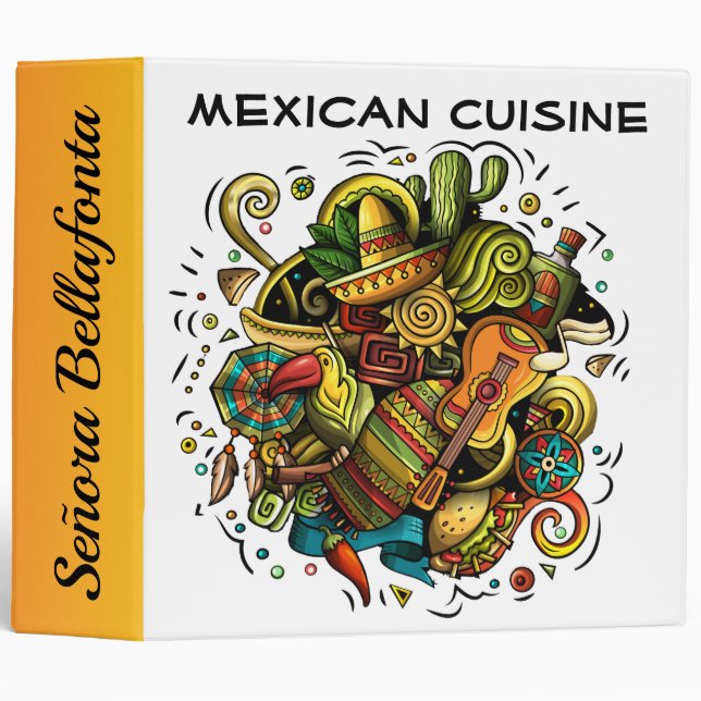 Mexican Cuisine - See Back Binder (Front/Spine)