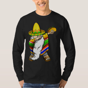 Mexican Dabbing Gnome Cinco De Mayo Poncho Sombrer T-Shirt