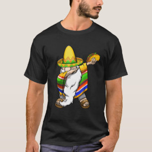 Mexican Dabbing Gnome Cinco De Mayo Poncho Sombrer T-Shirt