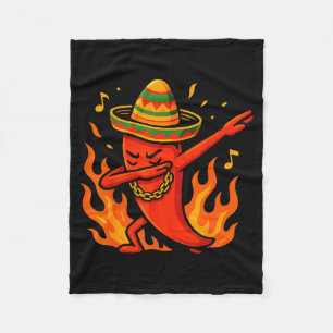 Mexican dabbing poncho cinco de mayo boy fleece blanket