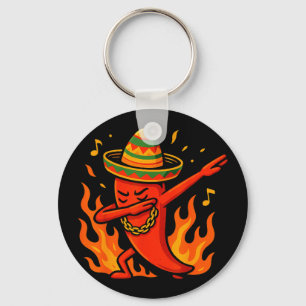 Mexican dabbing poncho cinco de mayo boy  keychain