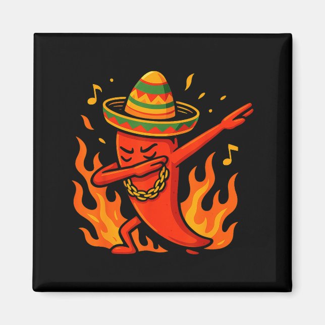 Mexican dabbing poncho cinco de mayo boy  magnet (Front)