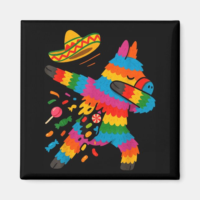 Mexican dabbing poncho cinco de mayo boy  magnet (Front)