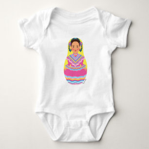 Mexican Dancer Matryoshka Baby Bodysuit