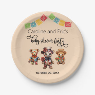 Mexican Day of the Dead Baby Shower Fiesta Paper Plate