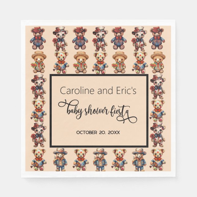 Mexican Day of the Dead Baby Shower  Napkin (Front)