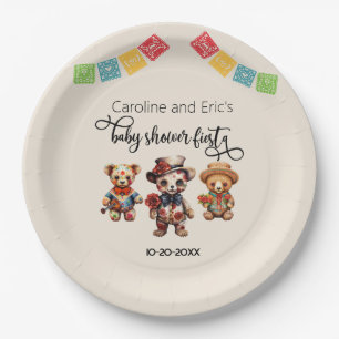Mexican Day of the Dead Baby Shower Paper Plate