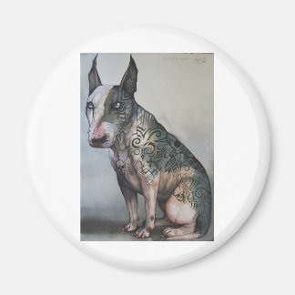 Mexican day of the dead bull terrier magnet
