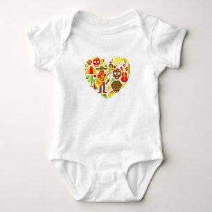 Mexican day of the dead Mexico Baby Bodysuit