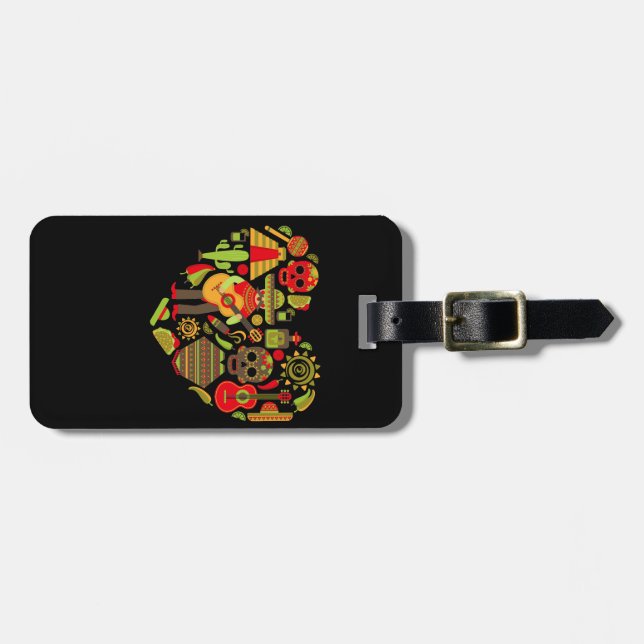 Mexican day of the dead Mexico Luggage Tag (Front Horizontal)