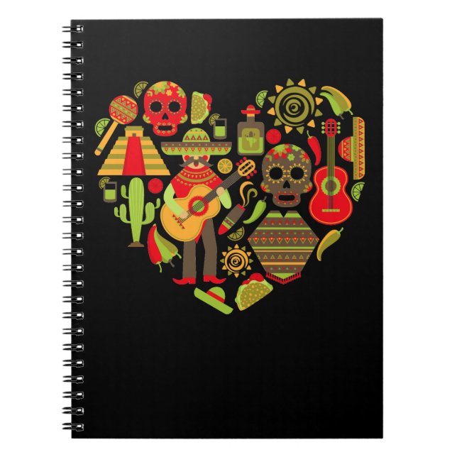 Mexican day of the dead Mexico Notebook (Front)