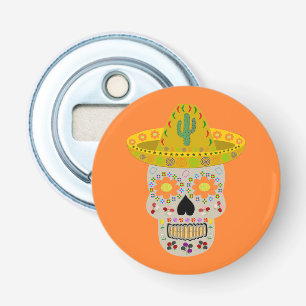 Mexican Day of the Dead Skull  Bottle Opener