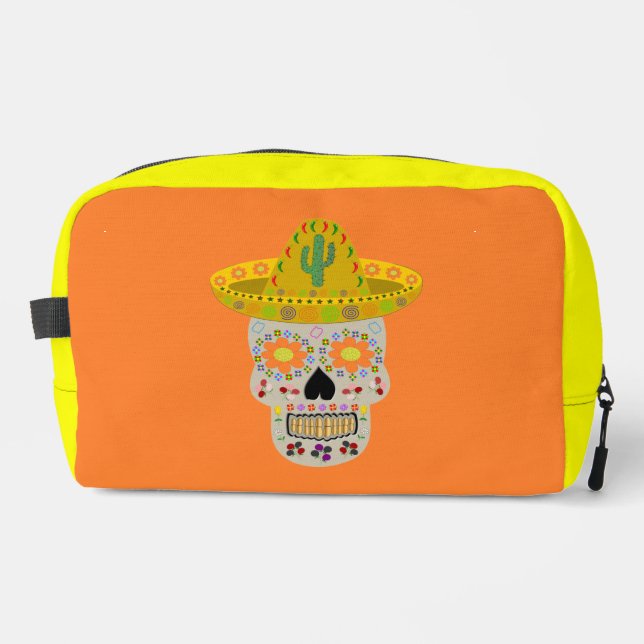 Mexican Day of the Dead Skull  Dopp Kit (Front)