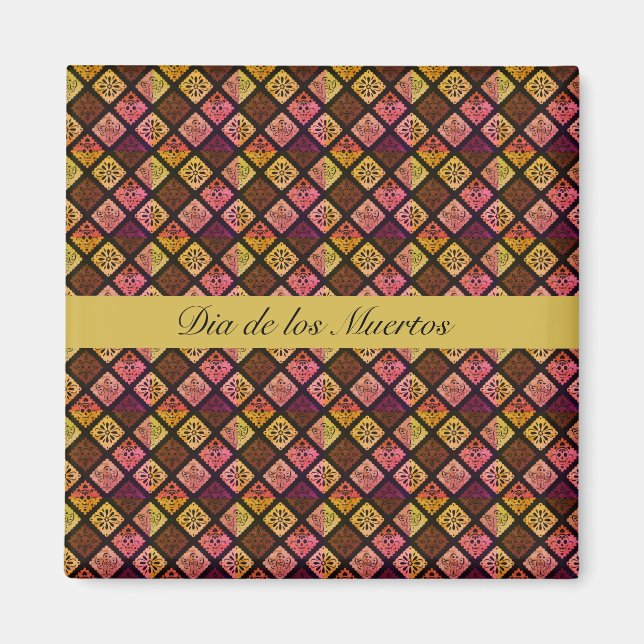 Mexican Dia de los Muertos customizable     Magnet (Front)