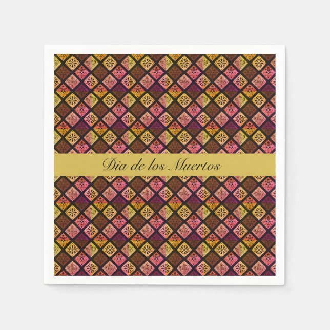 Mexican Dia de los Muertos customizable     Napkin (Front)