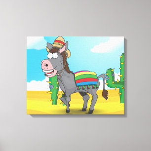 Mexican Donkey Canvas Print