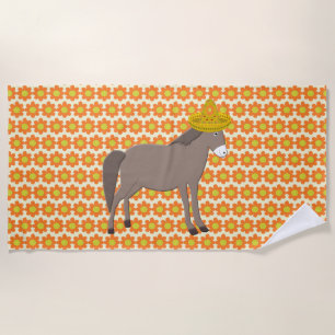 Mexican Donkey Day of the Dead Beach Towel