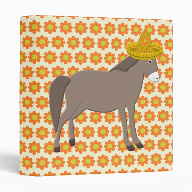 Mexican Donkey Day of the Dead Binder (Front/Spine)