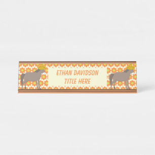 Mexican Donkey Day of the Dead Custom Desk Name Pl Desk Name Plate