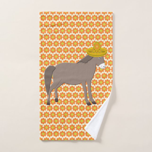 Mexican Donkey Day of the Dead Hand Towel (Hand Towel)