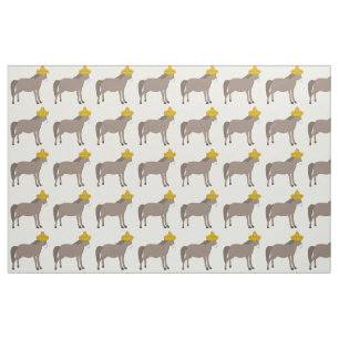 Mexican Donkey Day of the Dead Patterned Fabric
