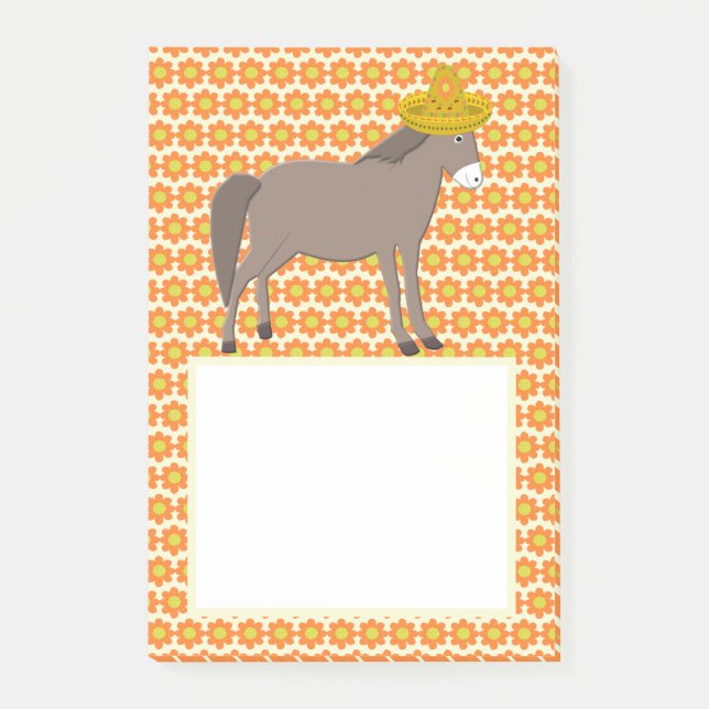 Mexican Donkey Day of the Dead Post-it Notes (Front)