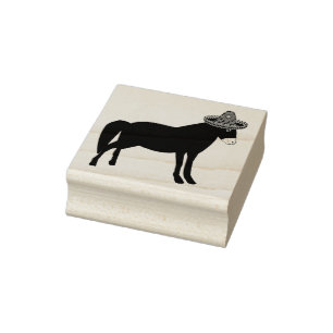 Mexican Donkey Day of the Dead Rubber Stamp
