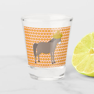 Mexican Donkey Day of the Dead Shot Glass