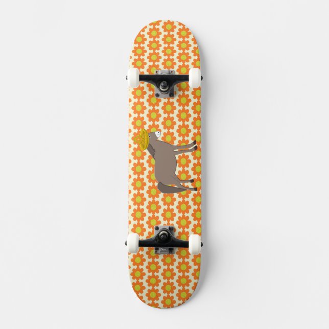 Mexican Donkey Day of the Dead Skateboard (Front)