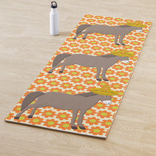 Mexican Donkey Day of the Dead Yoga Mat