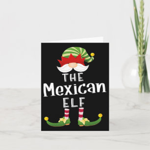 Mexican Elf Group Christmas Funny Pajama Party Card