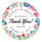 Mexican Embroidery Colourful Round Sticker