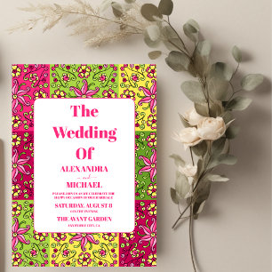 Mexican Embroidery Colourful Wedding Invitation