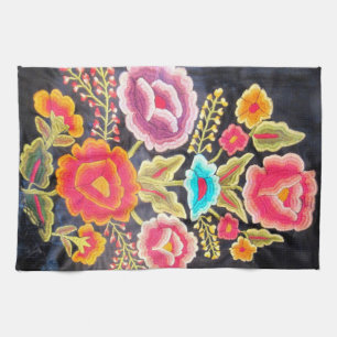 Mexican Embroidery design Kitchen Towel