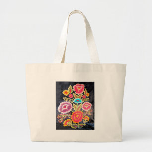 Mexican Embroidery design Large Tote Bag