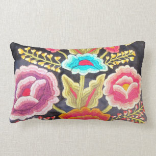 Mexican Embroidery design Lumbar Pillow