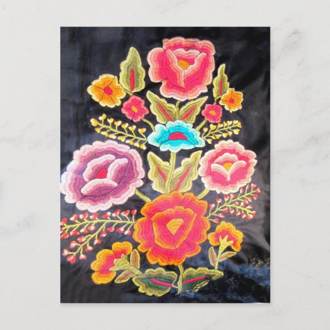 Mexican Embroidery design Postcard (Front)