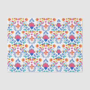 Mexican ethnic folk art floral pattern  tissue paper