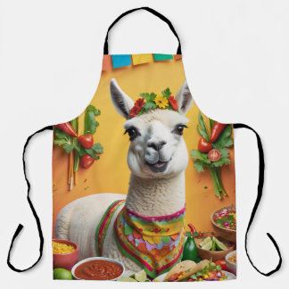Mexican Feast Cute Llama  Apron