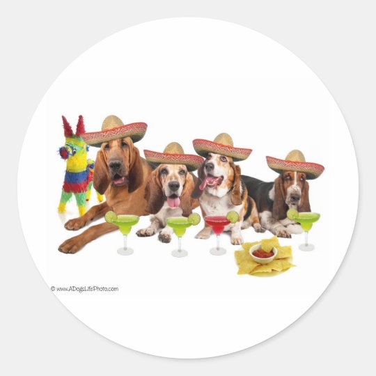 Mexican Fiest Classic Round Sticker