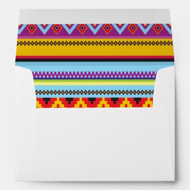 Mexican Fiesta Aztec Rug mailing envelopes (Back (Bottom))