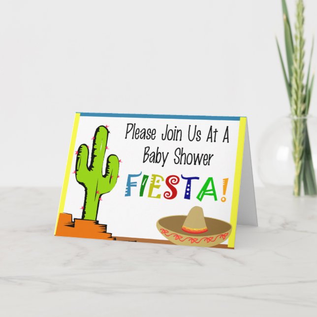 Mexican Fiesta Baby Shower Invitations (Front)