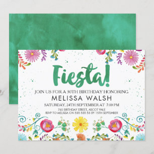 Mexican Fiesta Birthday Invitation