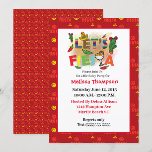 Mexican Fiesta Birthday Invitation