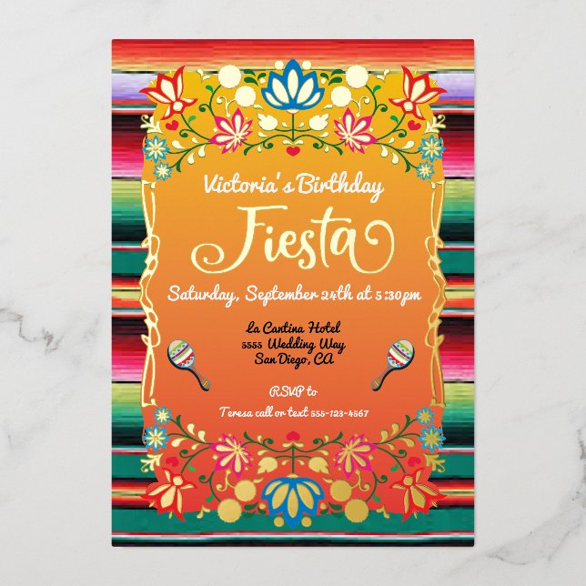 Mexican Fiesta Birthday Party (Front)